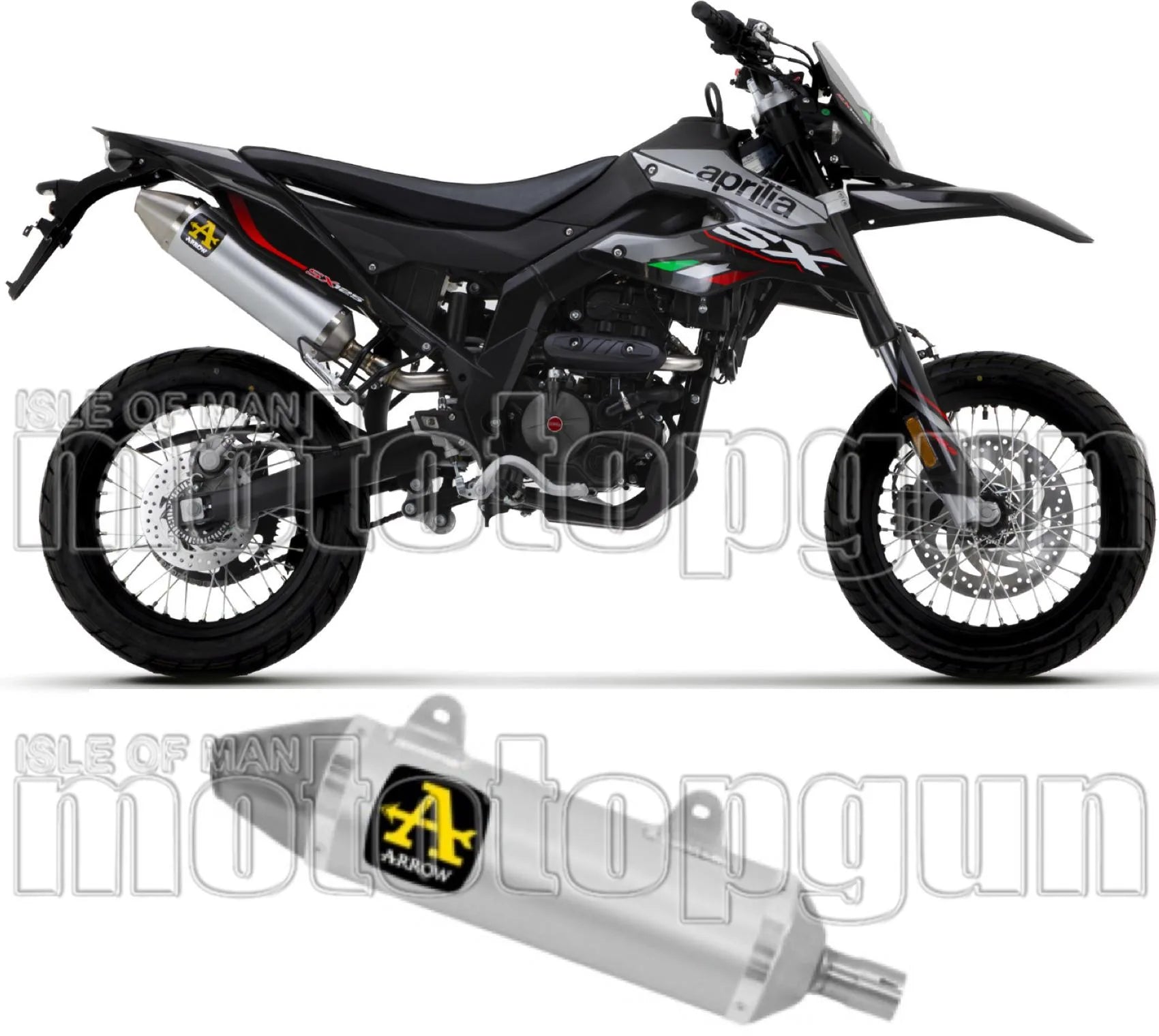 Auspuffendstück Mit Geräuschzulassung Thunder Aluminium Edelstahl - Arrow Special Parts Kompatibel Mit Um Dsr Ex 125 (2018-2020)