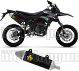 Auspuffendstück Mit Geräuschzulassung Thunder Aluminium Schwarz Edelstahl - Arrow Special Parts Kompatibel Mit Malaguti Xtm 125 4T (2019-2020)