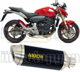 Auspuffendstück Mit Geräuschzulassung Thunder Aluminium Schwarz Edelstahl - Arrow Special Parts Kompatibel Mit Honda Cbr 600 F (2011-2013)
