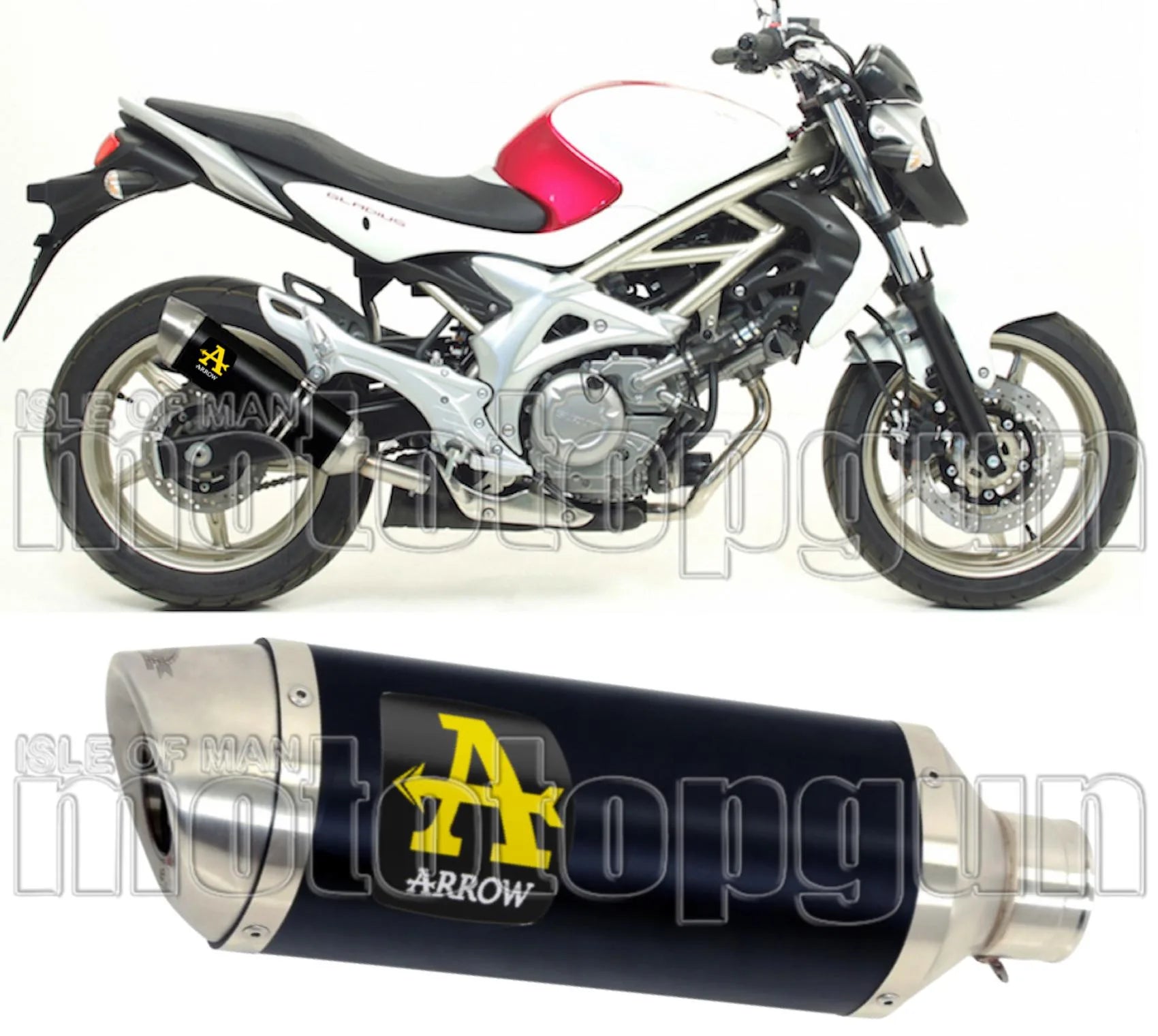 Auspuffendstück Mit Geräuschzulassung Thunder Aluminium Schwarz Edelstahl - Arrow Special Parts Kompatibel Mit Suzuki Svf 650 Gladius (2009-2015)
