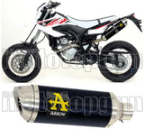 Auspuffendstück Mit Geräuschzulassung Thunder Aluminium Schwarz Edelstahl - Arrow Special Parts Kompatibel Mit Yamaha Wr 125 R (2009-2016)