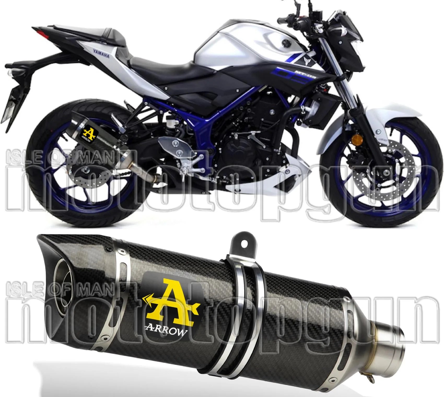 Auspuffendstück Mit Geräuschzulassung Thunder Carbon Carbon - Arrow Special Parts Kompatibel Mit Yamaha Yzf-R3 (2021-2024)