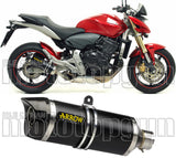 Exhaust Tip With Noise Certification Thunder Black Aluminium Carbon - Arrow Special Parts Compatible With Honda Cb 600 F Hornet (2007-2013)