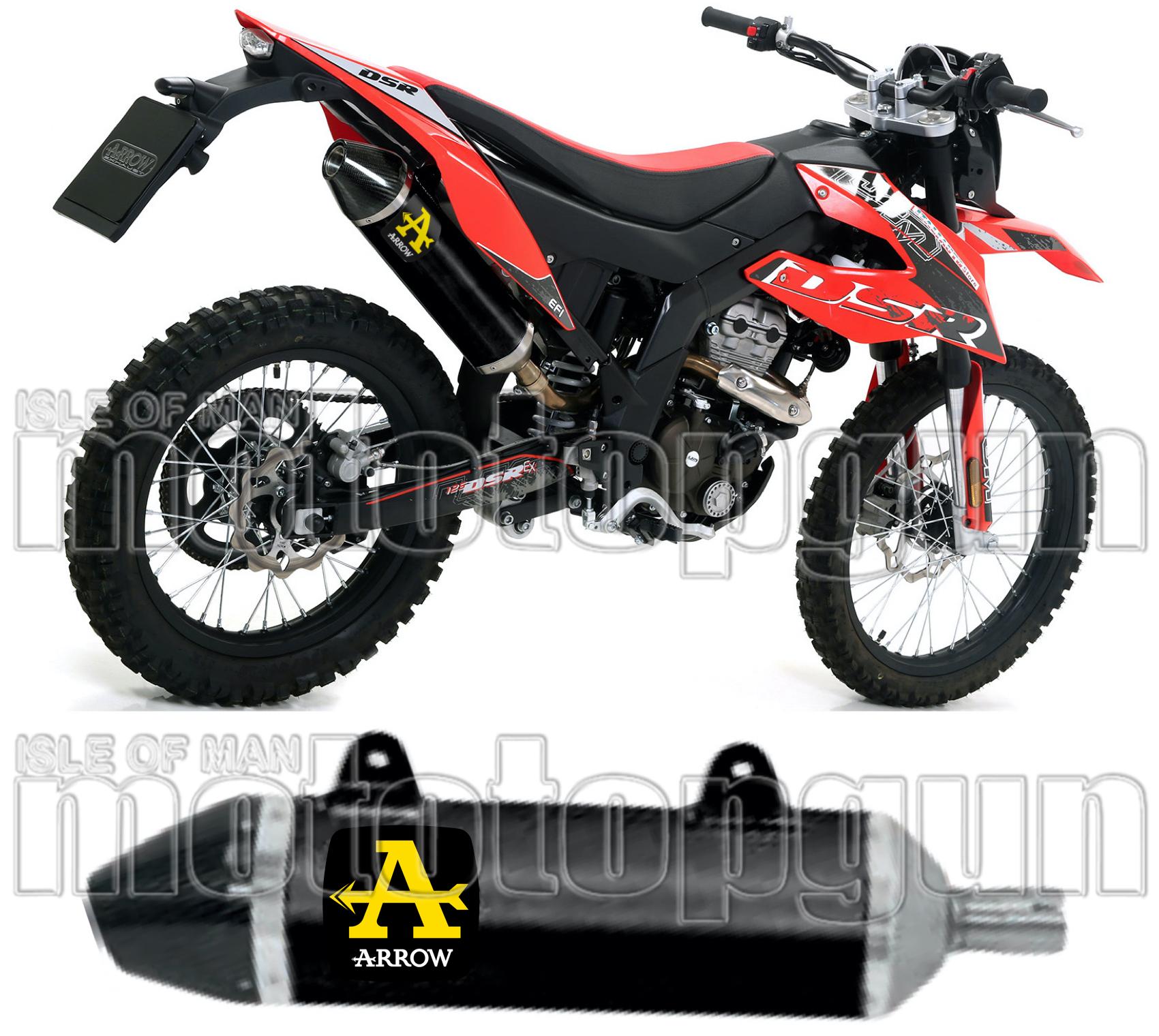 Exhaust Tip With Noise Certification Thunder Black Aluminium Carbon - Arrow Special Parts Compatible With Um Dsr Ex 125 (2018-2020)