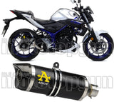 Auspuffendstück Mit Geräuschzulassung Thunder Aluminium Schwarz Carbon - Arrow Special Parts Kompatibel Mit Yamaha Yzf-R3 (2018)