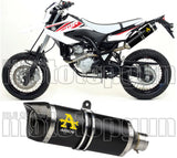 Auspuffendstück Mit Geräuschzulassung Thunder Aluminium Schwarz Carbon - Arrow Special Parts Kompatibel Mit Yamaha Wr 125 X (2009-2016)