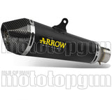 Exhaust Tip With Noise Certification X-Kone Black Nichrom Carbon - Arrow Special Parts Compatible With Kawasaki Z 900 (2017-2019)