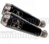 Doppelauspuffanlage Mit Geräuschzulassung Pro-Race Nichrom Schwarz Edelstahl - Arrow Special Parts Kompatibel Mit Ducati Hypermotard 950 (2022-2024)