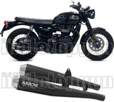 Doppelauspuffanlage Mit Geräuschzulassung Pro-Racing Nichrom Schwarz Edelstahl - Arrow Special Parts Kompatibel Mit Triumph Bonneville T100 (2017-2020)