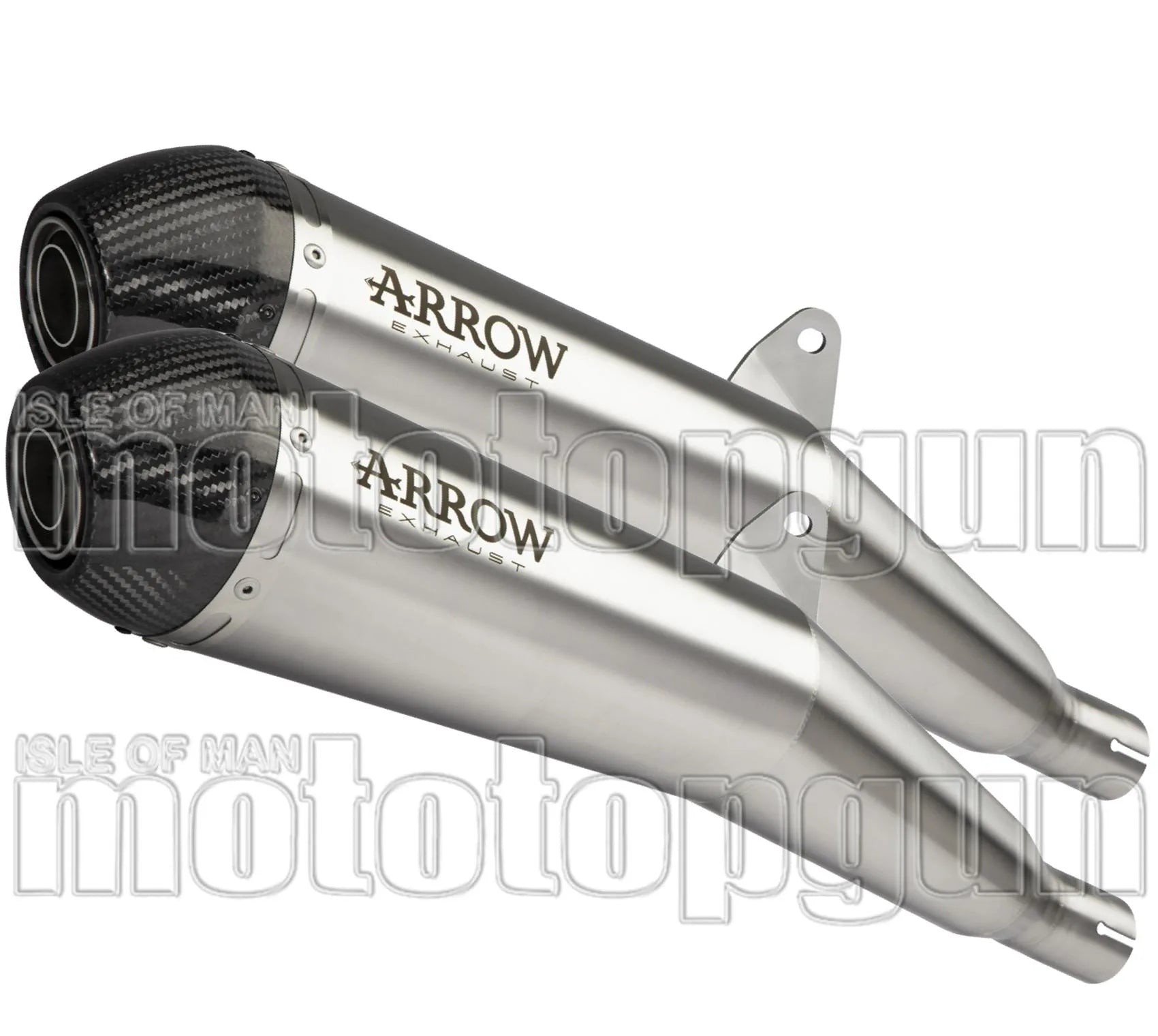 Doppelauspuffanlage Mit Geräuschzulassung Pro-Racing Nichrom Carbon - Arrow Special Parts Kompatibel Mit Triumph Thruxton 1200 (2016-2020)