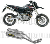 Doppelauspuffanlage Mit Geräuschzulassung Thunder Aluminium Edelstahl - Arrow Special Parts Kompatibel Mit Honda Fmx 650 (2005-2008)