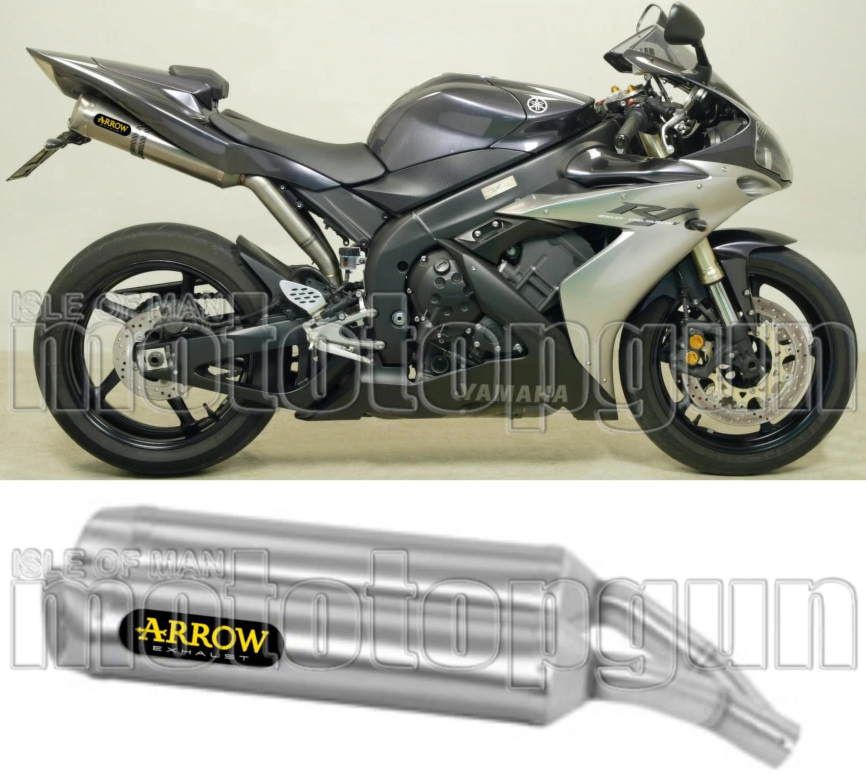 Doppelauspuffanlage Mit Geräuschzulassung Thunder Aluminium Edelstahl - Arrow Special Parts Kompatibel Mit Yamaha Yzf 1000 R1 (2004-2006)