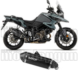Auspuffendstück Mit Geräuschzulassung Explorer Aluminium Schwarz Endkappe Carby - Arrow Special Parts Kompatibel Mit Suzuki V-Strom 1050 (2025-2026)