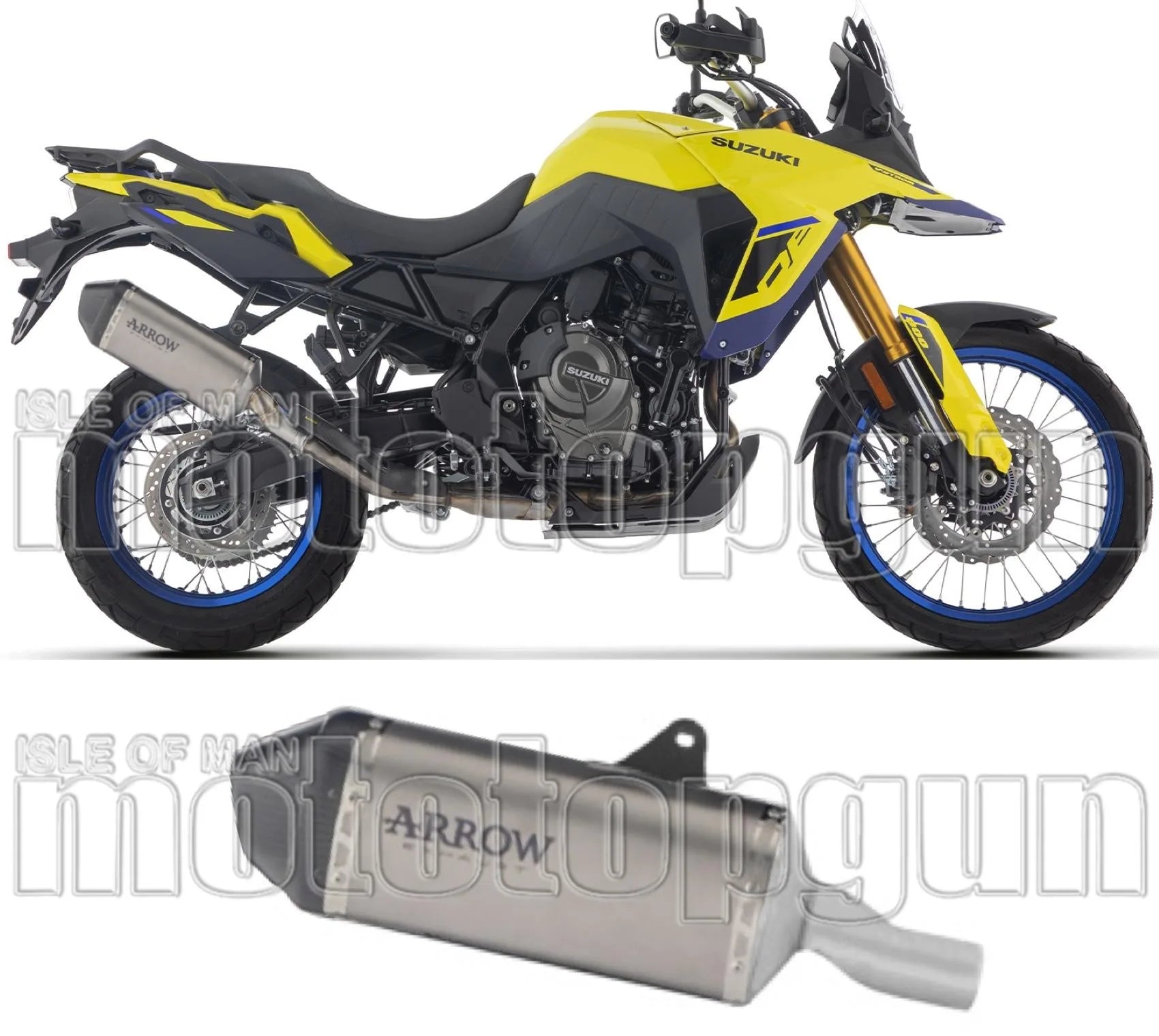 Auspuffendstück Mit Geräuschzulassung Explorer Titan Endkappe Carby - Arrow Special Parts Kompatibel Mit Suzuki V-Strom 800 Se (2025-2026)