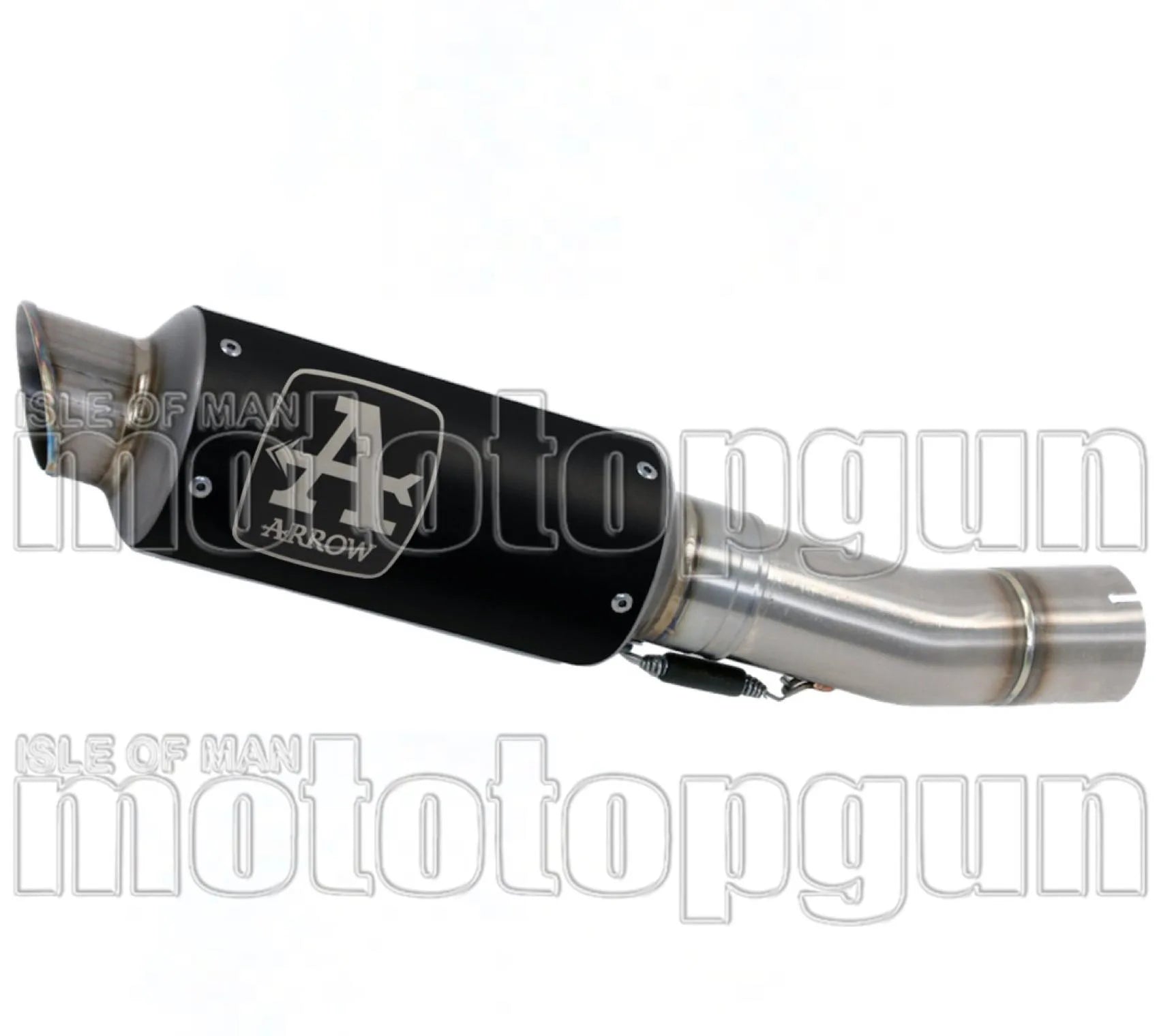 Auspuffendstück Mit Geräuschzulassung Gp2 Gp-2 Nichrom Schwarz Edelstahl - Arrow Special Parts Kompatibel Mit Ktm 125 Duke (2021-2023)