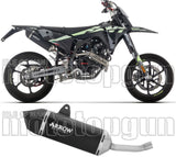 Auspuffendstück Mit Geräuschzulassung Icon Aluminium Schwarz Endkappe Carby - Arrow Special Parts Kompatibel Mit Fantic Motor Xef 125 (2025-2026)