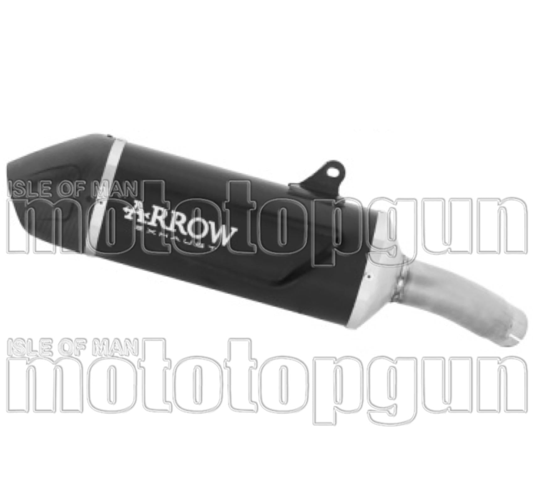 Exhaust Tip With Noise Certification Indy Race Evo Black Aluminium Carby End Cap - Arrow Special Parts Compatible With Moto Guzzi Stelvio (2025-2026)