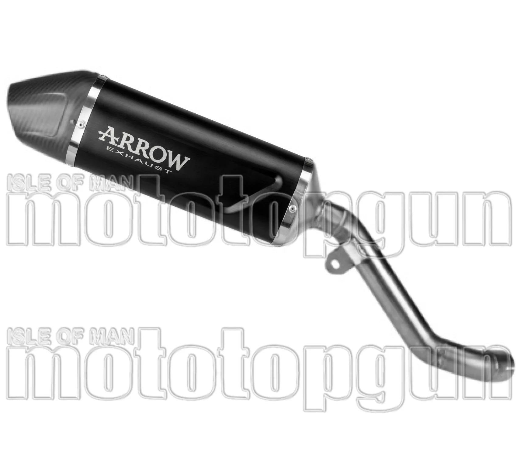Auspuffendrohr Ohne Geräuschzulassung Indy-Race Evo Aluminium Schwarz Endkappe Carby - Arrow Special Parts Kompatibel Mit Kawasaki Kle 500 (2026)