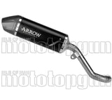 Auspuffendrohr Ohne Geräuschzulassung Indy-Race Evo Aluminium Schwarz Endkappe Carby - Arrow Special Parts Kompatibel Mit Kawasaki Kle 500 (2026)
