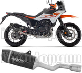 Exhaust Tip With Noise Certification Indy-Race Evo Black Aluminium Carby End Cap - Arrow Special Parts Compatible With Ktm 390 Adventure R (2025-2026)