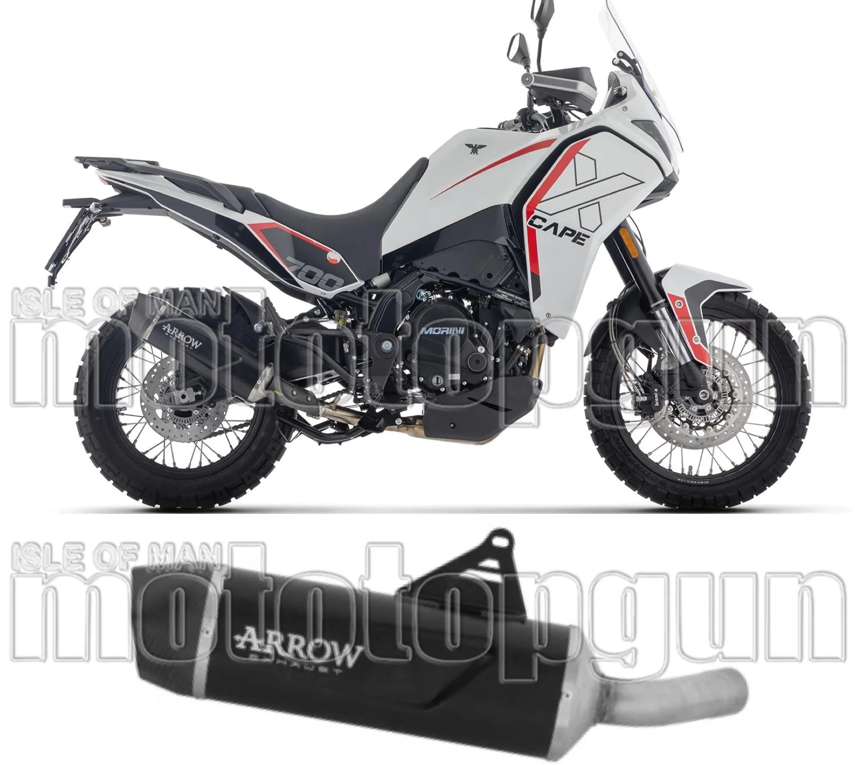 Auspuffendstück Mit Geräuschzulassung Indy-Race Evo Aluminium Endkappe Edelstahl - Arrow Special Parts Kompatibel Mit Moto Morini X-Cape 700 (2025-2026)
