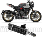 Auspuffendstück Mit Geräuschzulassung Indy-Race Evo Aluminium Schwarz Endkappe Carby - Arrow Special Parts Kompatibel Mit Triumph Trident 800 (2026)
