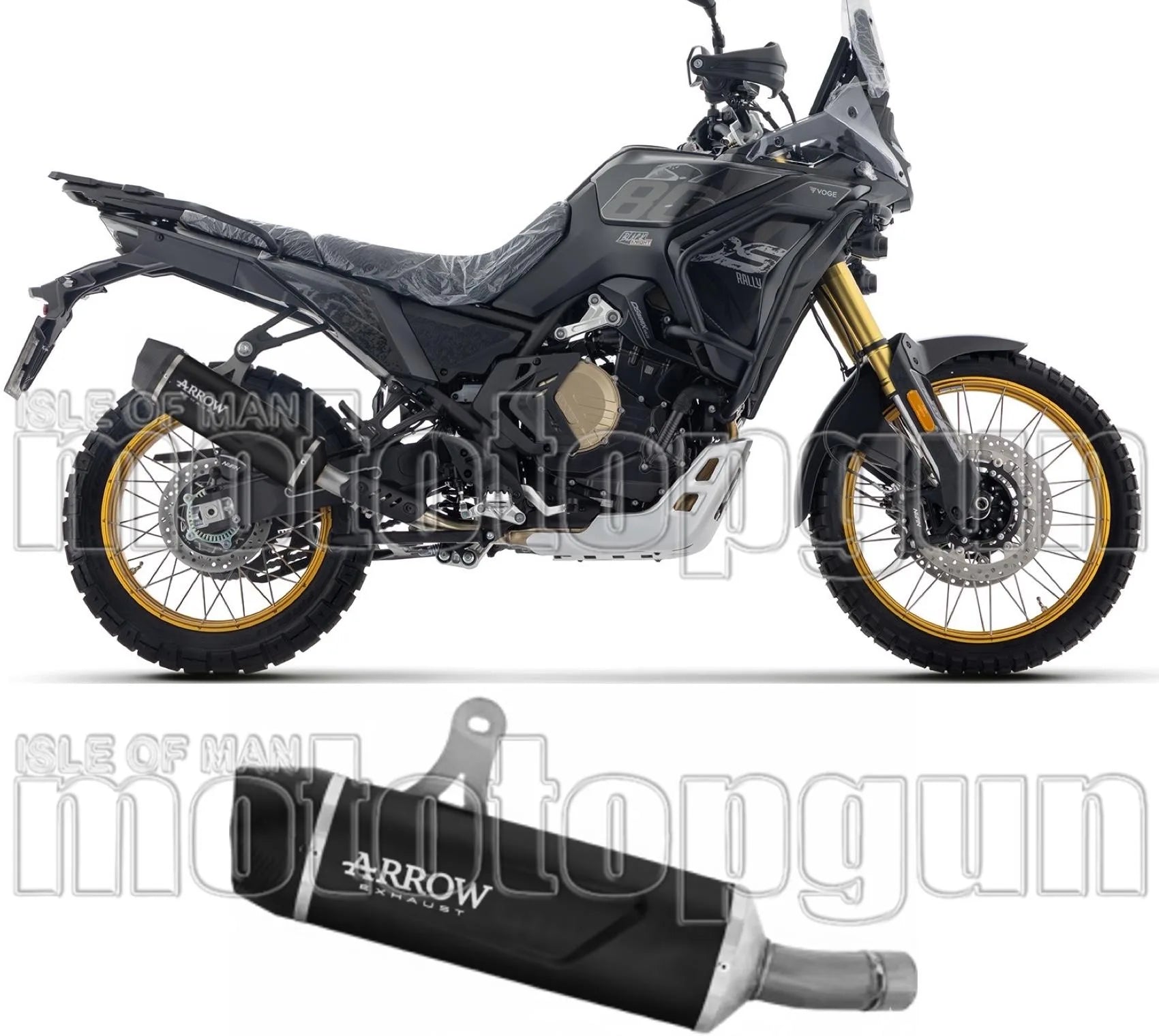Auspuffendstück Mit Geräuschzulassung Indy-Race Evo Aluminium Schwarz Endkappe Edelstahl - Arrow Special Parts Kompatibel Mit Voge Valico 800 Dsx Rally (2025-2026)