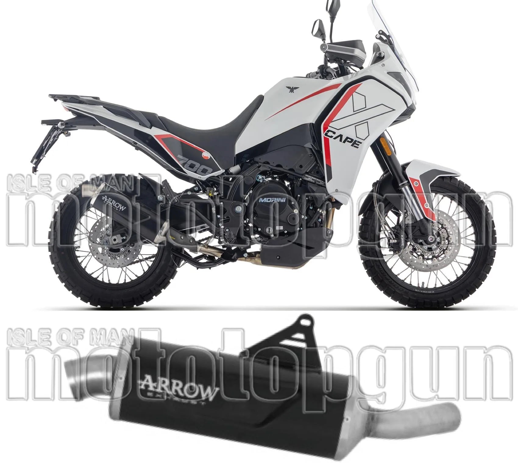 Auspuffendstück Mit Geräuschzulassung Indy-Race Evo Aluminium Endkappe Edelstahl - Arrow Special Parts Kompatibel Mit Moto Morini X-Cape 700 (2025-2026)