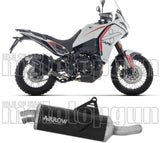 Auspuffendstück Mit Geräuschzulassung Indy-Race Evo Aluminium Endkappe Edelstahl - Arrow Special Parts Kompatibel Mit Moto Morini X-Cape 700 (2025-2026)