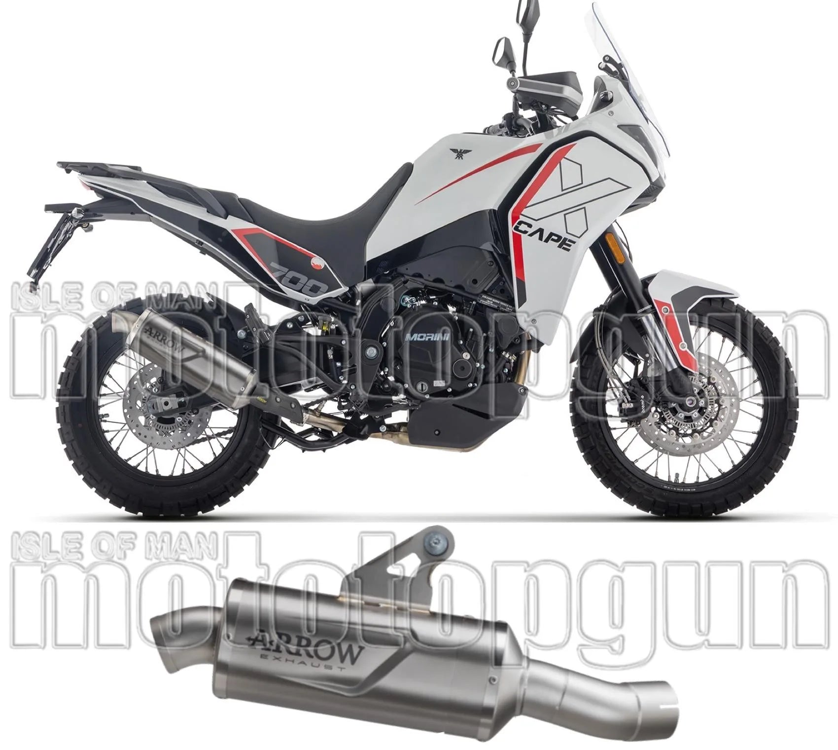 Auspuffendstück Mit Geräuschzulassung Indy-Race Evo Aluminium Schwarz Endkappe Edelstahl - Arrow Special Parts Kompatibel Mit Moto Morini X-Cape 700 (2025-2026)
