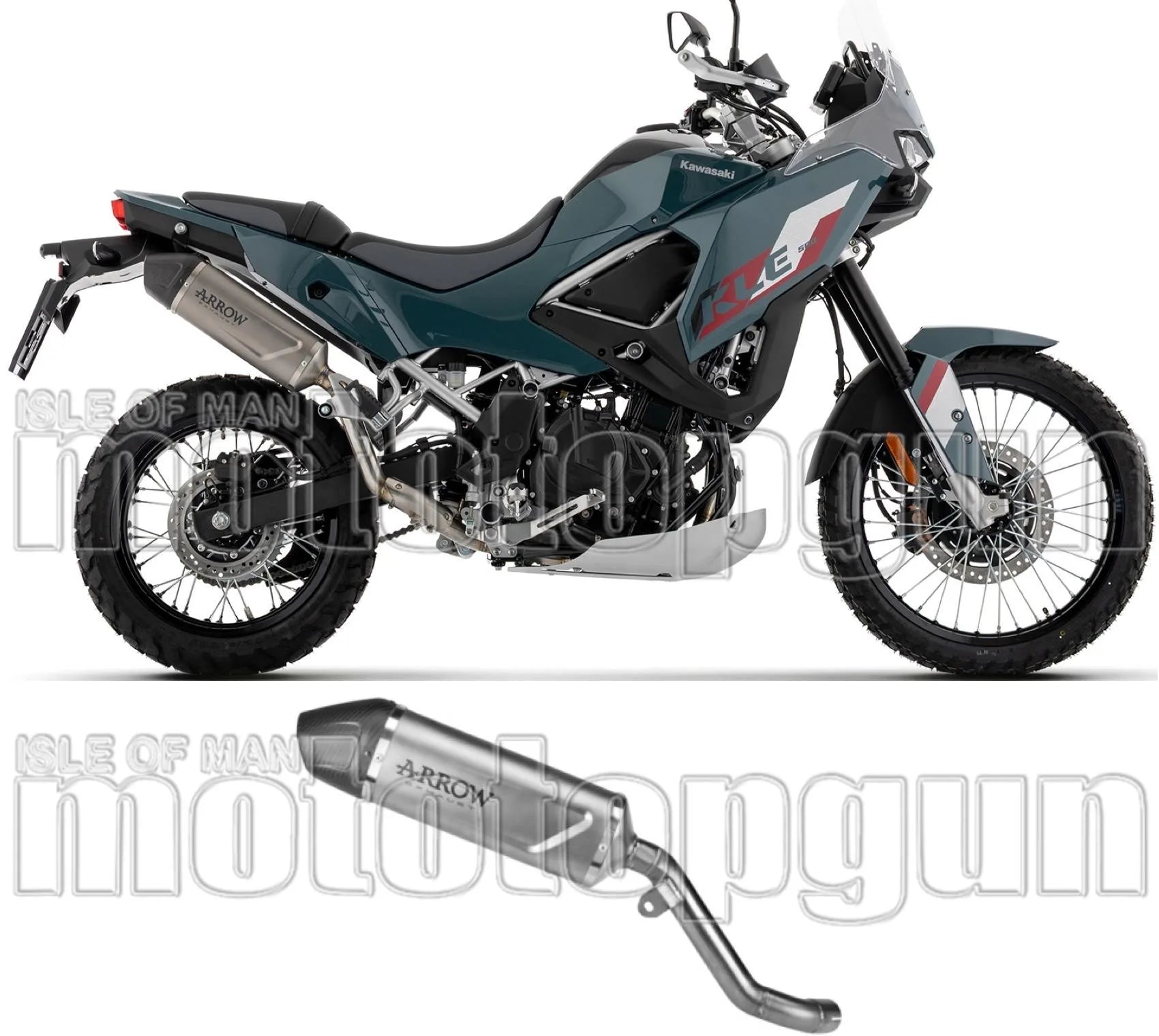 Auspuffendrohr Ohne Geräuschzulassung Indy-Race Evo Titan Endkappe Carby - Arrow Special Parts Kompatibel Mit Kawasaki Kle 500 (2026)
