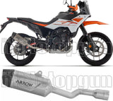 Auspuffendstück Mit Geräuschzulassung Indy-Race Evo Titan Endkappe Carby - Arrow Special Parts Kompatibel Mit Ktm 390 Adventure R (2025-2026)