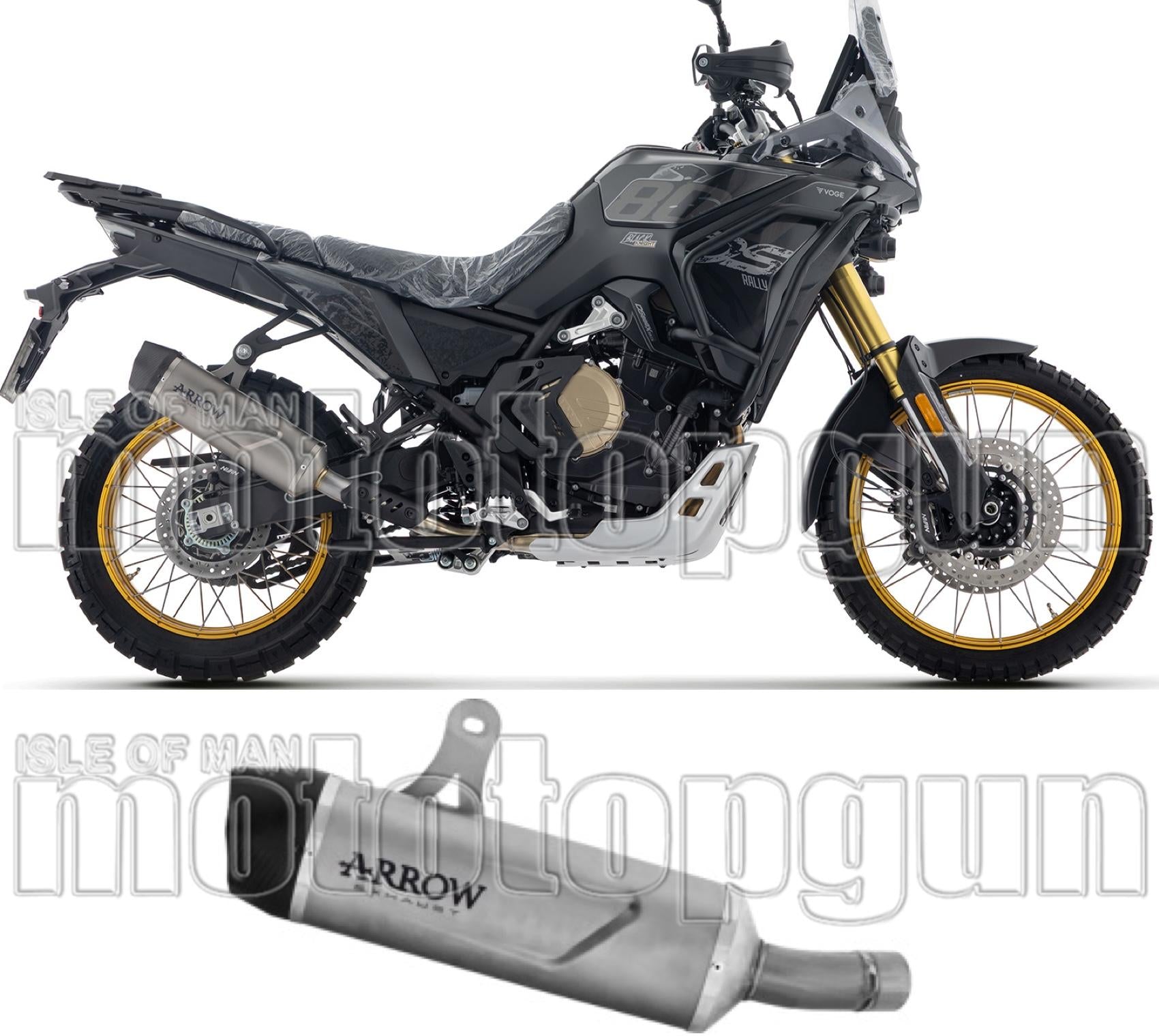 Exhaust Tip With Noise Certification Indy-Race Evo Titanium Steel End Cap - Arrow Special Parts Compatible With Voge Valico 800 Dsx Rally (2025-2026)