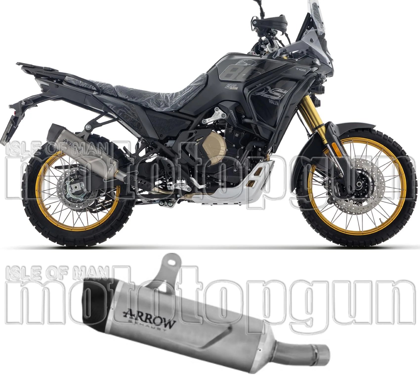 Auspuffendstück Mit Geräuschzulassung Indy-Race Evo Titan Endkappe Edelstahl - Arrow Special Parts Kompatibel Mit Voge Valico 800 Dsx Rally (2025-2026)
