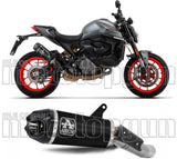 Auspuffendstück Mit Geräuschzulassung Indy-Race Aluminium Schwarz Titan - Arrow Special Parts Kompatibel Mit Ducati Monster 937 + (2021-2024)