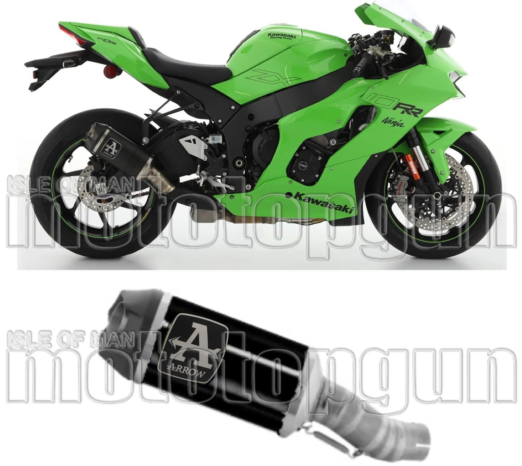 Auspuffendstück Mit Geräuschzulassung Indy-Race Aluminium Schwarz Carbon - Arrow Special Parts Kompatibel Mit Kawasaki Zx-10R (2021-2024)