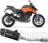 Exhaust Tip With Noise Certification Indy-Race Black Aluminium Carbon - Arrow Special Parts Compatible With Ktm 125 Duke (2024-2026)