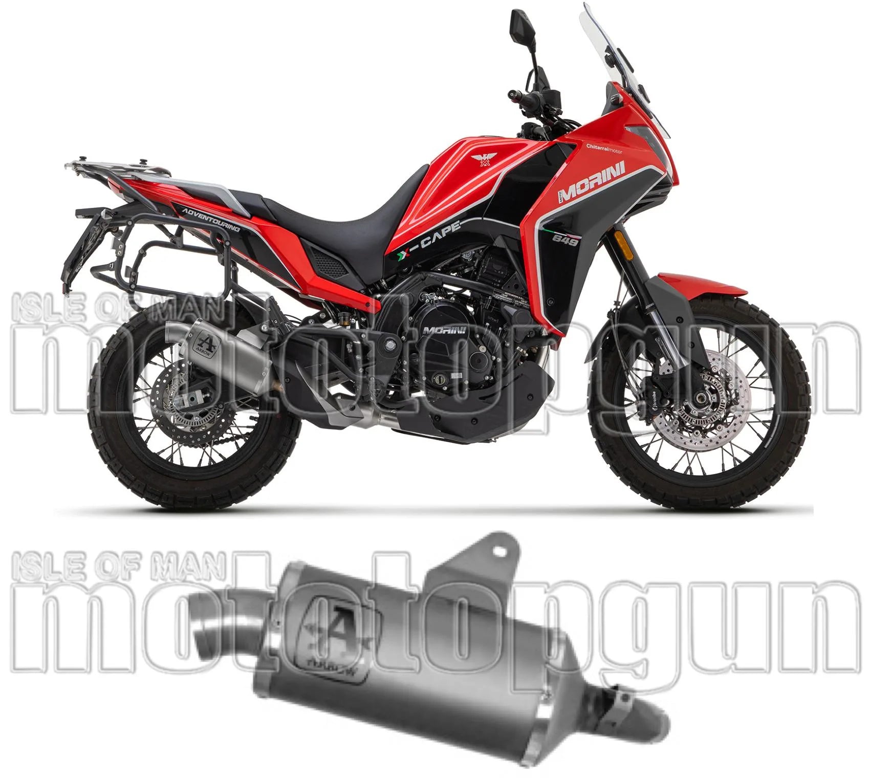 Auspuffendstück Ohne Katalysator Und Mit Geräuschzulassung Indy-Race Aluminium Edelstahl - Arrow Special Parts Kompatibel Mit Moto Morini X-Cape 650 (2022-2025)