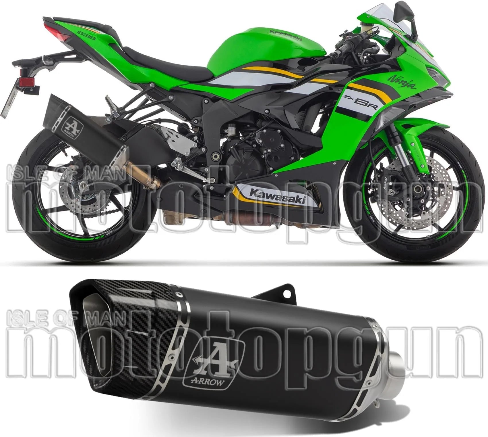 Auspuffendstück Mit Geräuschzulassung Pista Titan Carbon - Arrow Special Parts Kompatibel Mit Kawasaki Zx 6R 636 (2024-2026)