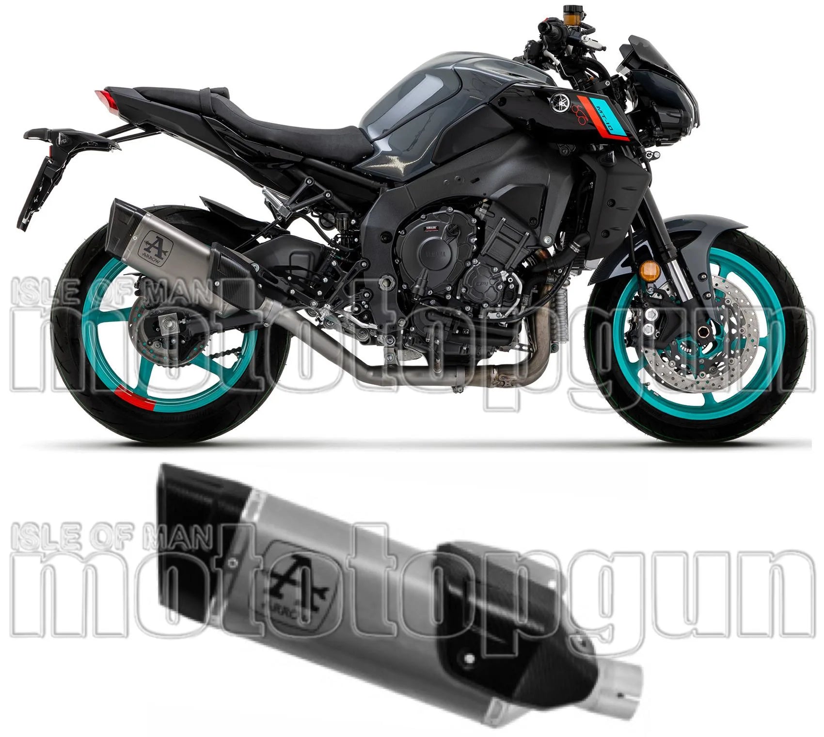 Auspuffendstück Mit Geräuschzulassung Pista Titan Carbon - Arrow Special Parts Kompatibel Mit Yamaha Mt-10 (2022-2024)