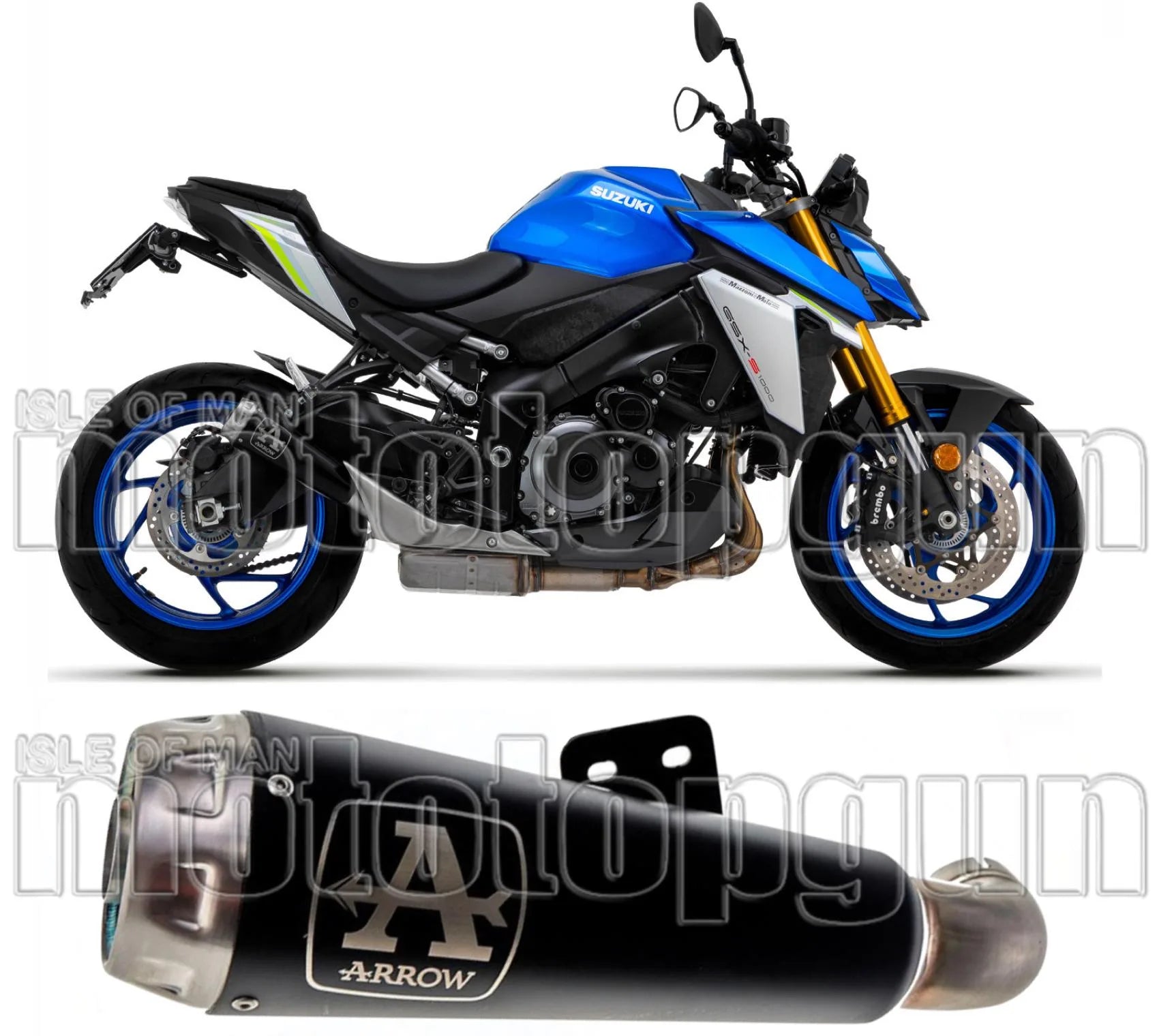Auspuffendstück Mit Geräuschzulassung Pro-Race Nichrom Schwarz Edelstahl - Arrow Special Parts Kompatibel Mit Suzuki Gsx-S 1000 (2021-2024)