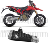 Auspuffendstück Mit Geräuschzulassung Pro-Race Edelstahl Schwarz - Arrow Special Parts Kompatibel Mit Ducati Hypermotard 698 Mono (2024-2025)