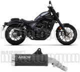 Auspuffendstück Mit Geräuschzulassung Rebel Aluminium Schwarz Aluminium Schwarz - Arrow Special Parts Kompatibel Mit Honda Cmx 1100 Rebel (2021-2024)