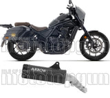 Auspuffendstück Mit Geräuschzulassung Rebel Nichrom Schwarz Endkappe Edelstahl - Arrow Special Parts Kompatibel Mit Honda Cmx 1100 Rebel T (2025-2026)