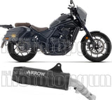 Auspuffendstück Mit Geräuschzulassung Rebel Nichrom Schwarz Endkappe Carby - Arrow Special Parts Kompatibel Mit Honda Cmx 1100 Rebel T (2025-2026)