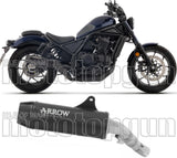 Auspuffendstück Mit Geräuschzulassung Rebel Nichrom Schwarz Endkappe Carby - Arrow Special Parts Kompatibel Mit Honda Cmx 1100 Rebel (2025-2026)
