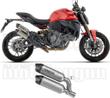 Exhaust Tip With Noise Certification Round Titanium Body And Carbon Cap - Arrow Special Parts Compatible With Ducati Monster 890 V2 (2026)