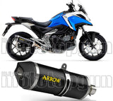 Auspuffendstück Mit Geräuschzulassung Race-Tech Aluminium Schwarz Carbon - Arrow Special Parts Kompatibel Mit Honda Nc 750 X (2021-2022)