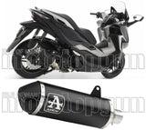 Katalysiertes Auspuffendstück Mit Geräuschzulassung Urban Aluminium Schwarz Edelstahl Schwarz - Arrow Special Parts Kompatibel Mit Honda Forza 350 (2021-2024)