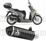 Auspuffendstück Ohne Katalysator Und Mit Geräuschzulassung Urban Aluminium Schwarz Edelstahl Schwarz - Arrow Special Parts Kompatibel Mit Honda Sh 350 (2021-2023)